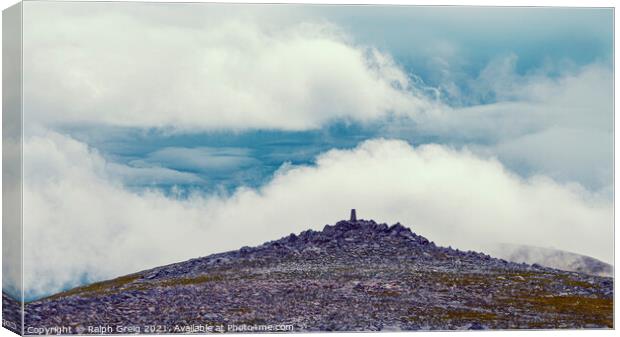 Cairn of Corie Nan Cisteachan Canvas Print by Ralph Greig