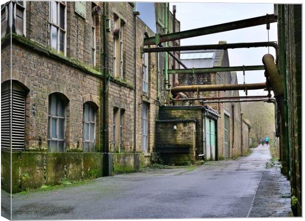 Industrial factory  Canvas Print by Roy Hinchliffe