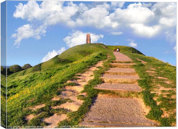 Glastonbury Tor Somerset Canvas Print by Jeanette Broughton