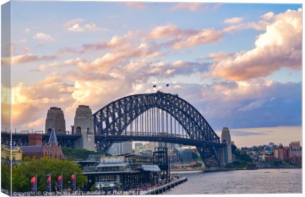 Sydney Harbour Bridge, an arch bridge across Sydney Harbour in Sydney, New South Wales, Australia Canvas Print by Chun Ju Wu