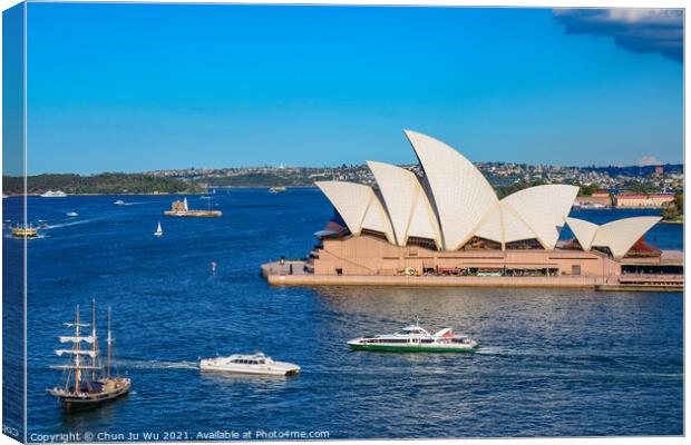 Sydney Opera House, a performing center on Sydney Harbor in Sydney, New South Wales, Australia Canvas Print by Chun Ju Wu