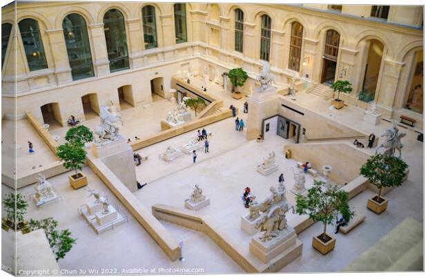 The sculpture garden of Louvre Museum in Paris, France Canvas Print by Chun Ju Wu