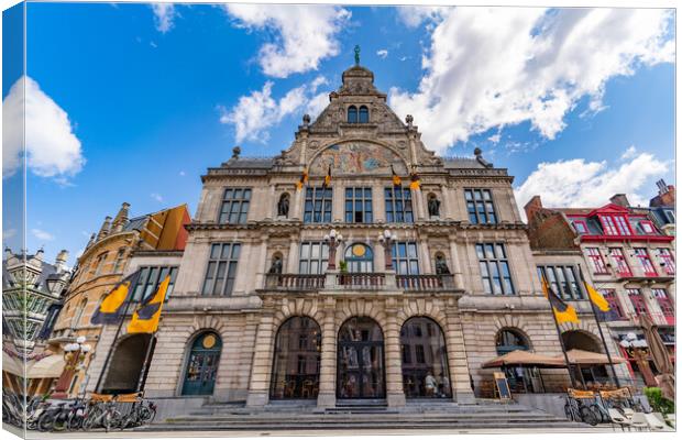 Royal Dutch Theatre in Gent, Belgium Canvas Print by Chun Ju Wu