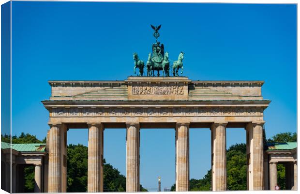 Brandenburg Gate, a monument in Berlin, Germany Canvas Print by Chun Ju Wu