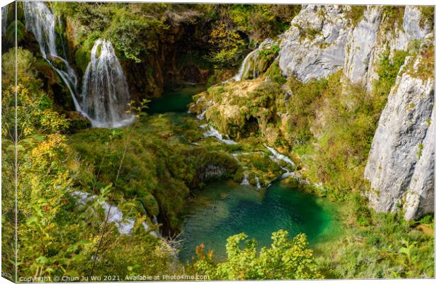 Sastavci Waterfalls in Plitvice Lakes National Park (Plitvička Jezera), Croatia Canvas Print by Chun Ju Wu