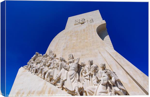 Monument of the Discoveries (Padrão dos Descobrimentos), a monument in Belém, Lisbon, Portugal Canvas Print by Chun Ju Wu