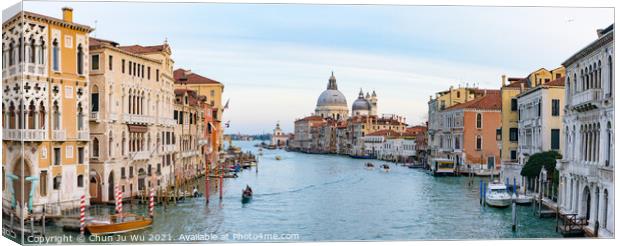 Grand Canal with Santa Maria della Salute at background, Venice, Italy Canvas Print by Chun Ju Wu