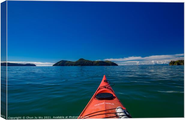 Kayaking in Abel Tasman National Park, South Island, New Zealand Canvas Print by Chun Ju Wu