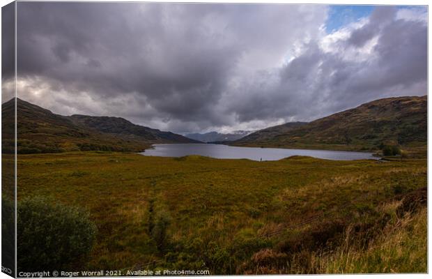 Loch Arklet Canvas Print by Roger Worrall