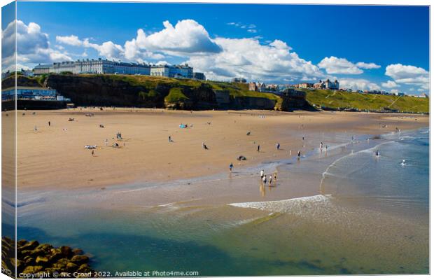 Whitby Beach Canvas Print by Nic Croad