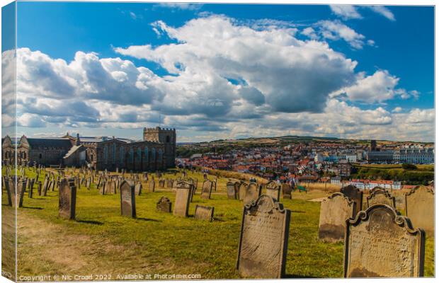 Church of St. Marys Cemetery, Whitby Canvas Print by Nic Croad
