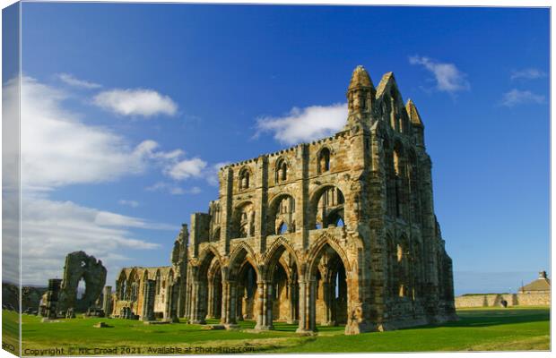 Whitby Abbey Canvas Print by Nic Croad