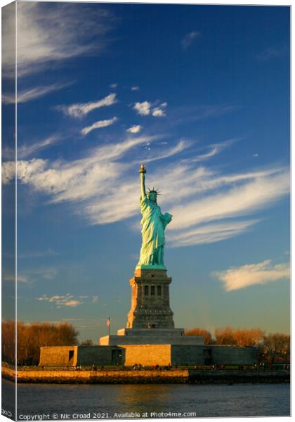 Statue of Liberty in New York City Canvas Print by Nic Croad