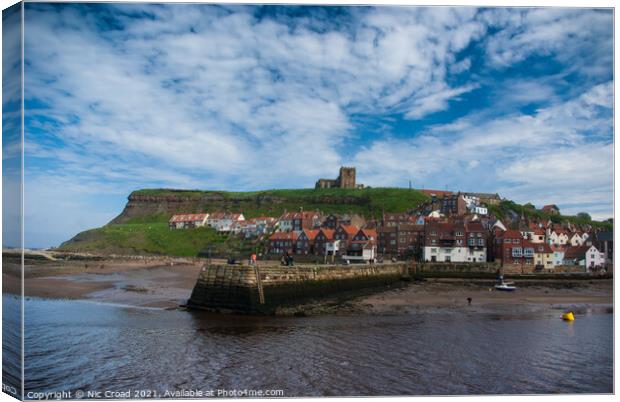 Whitby Harbour Canvas Print by Nic Croad