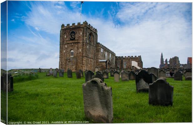 Church of St. Mary, Whitby. North Yorkshire Canvas Print by Nic Croad