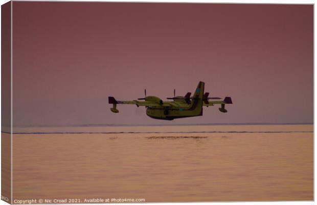 Canadair CL-215 Amphibious Water Bombing Aircraft Canvas Print by Nic Croad