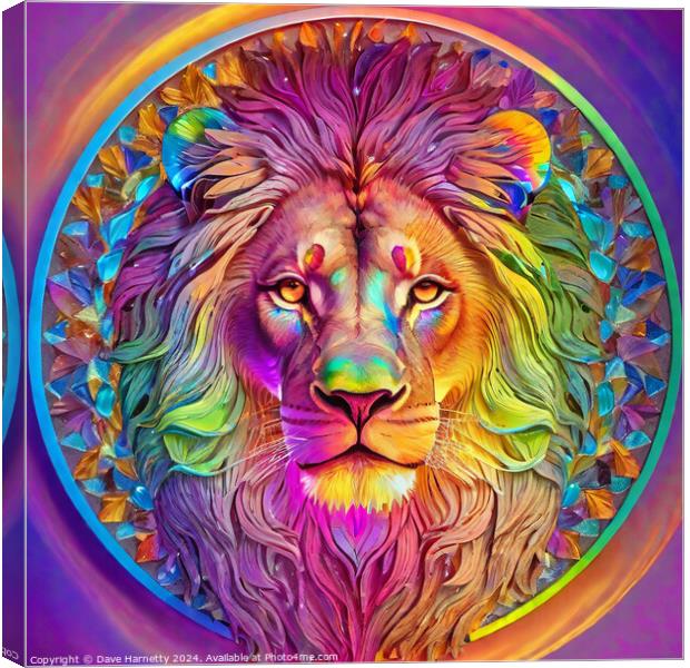 Lion Mandala Canvas Print by Dave Harnetty