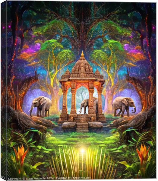Elephant Temple Canvas Print by Dave Harnetty
