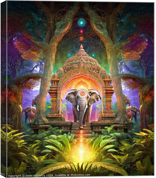Elephant Temple 2 Canvas Print by Dave Harnetty