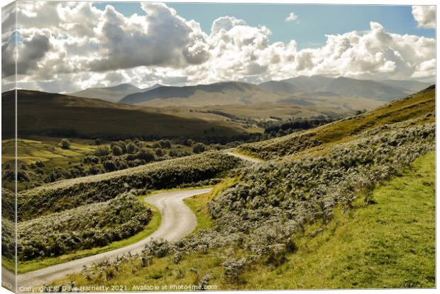 Winding Road-Glen Roy,Highlands of Scotland Canvas Print by Dave Harnetty