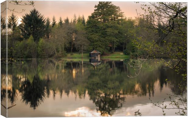 The starn loch at the Drumlanrig Castle Estate Canvas Print by christian maltby
