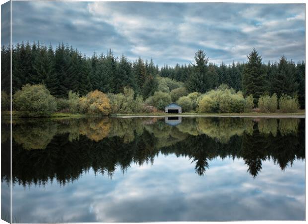 Loch Ettrick Dumfries with refection's  Canvas Print by christian maltby