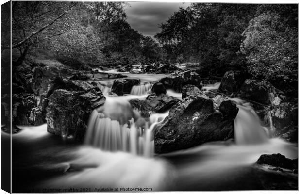 Scaur water Penpont Dumfries Canvas Print by christian maltby