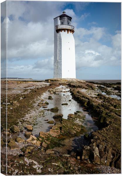  Southerness lighthouse  Canvas Print by christian maltby