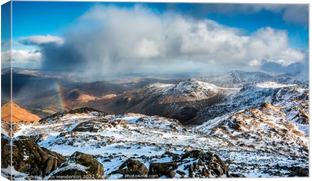 Langdale in winter Canvas Print by John Henderson