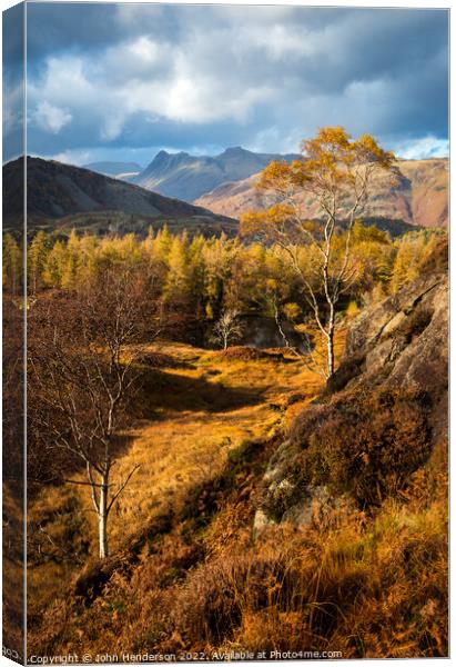 Lake district Autumn Canvas Print by John Henderson