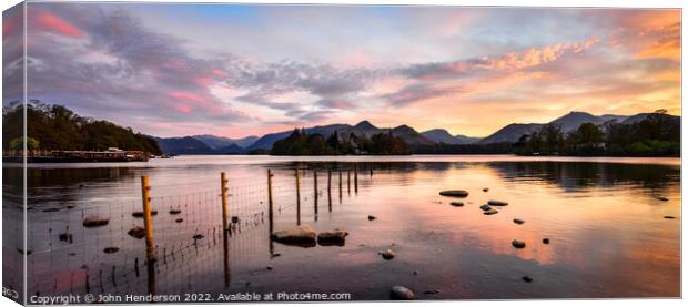 Lake district Panorama Canvas Print by John Henderson