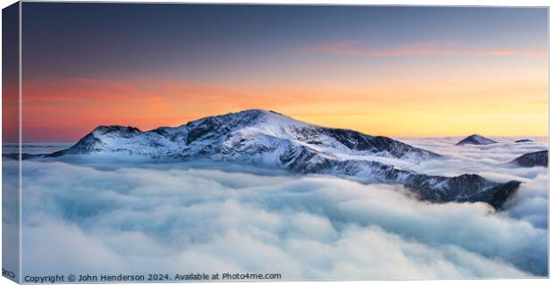 Snowdon panorama Canvas Print by John Henderson