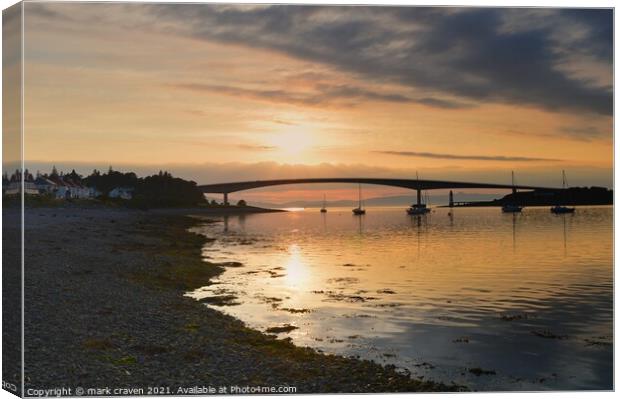 Sunset on Skye Canvas Print by mark craven