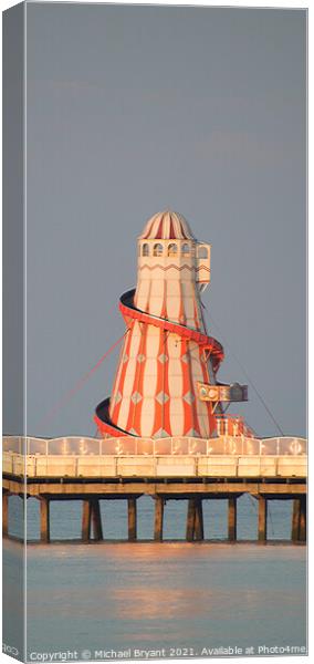 clacton helter skelter Canvas Print by Michael bryant Tiptopimage