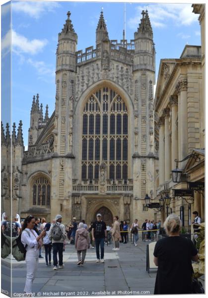 Bath Abbey Canvas Print by Michael bryant Tiptopimage