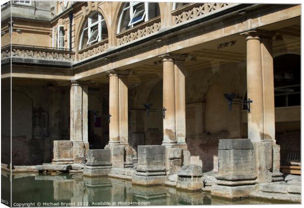 Roman baths Canvas Print by Michael bryant Tiptopimage