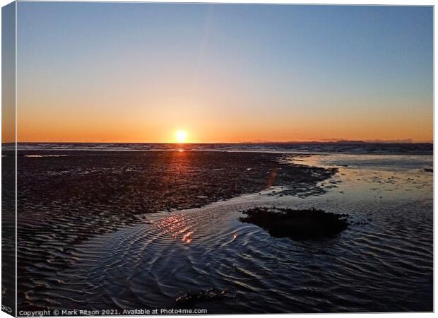 Sunset over the Solway Estuary  Canvas Print by Mark Ritson