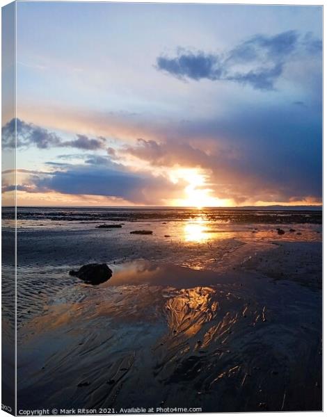 Wintery Clouds over the Sea   Canvas Print by Mark Ritson