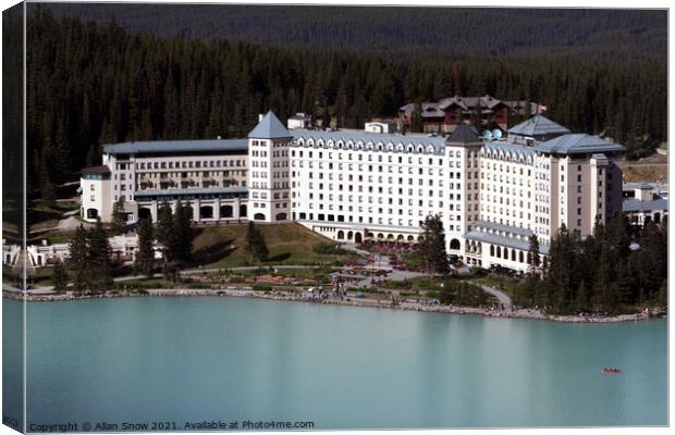 Fairmont Chateau Hotel - Lake Louise, Canada Canvas Print by Allan Snow