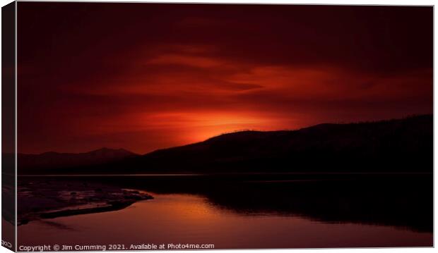 Sunset on Lake McDonald, Montana  Canvas Print by Jim Cumming