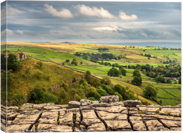 View from Malham Cove Canvas Print by Mark Sunderland