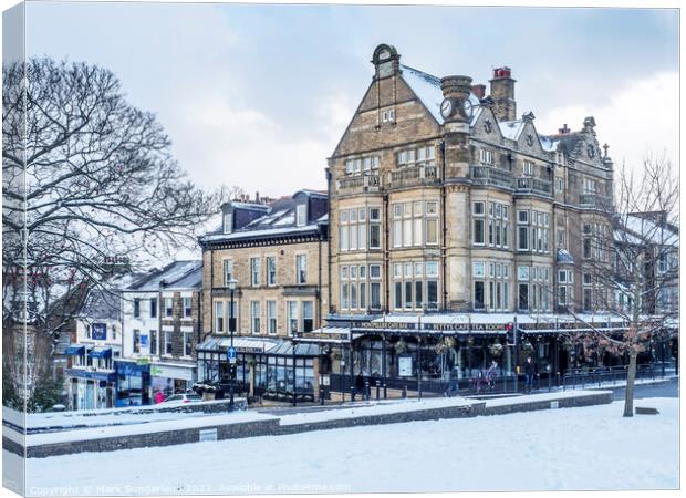 Bettys Tea Rooms at Harrogate in Winter Canvas Print by Mark Sunderland