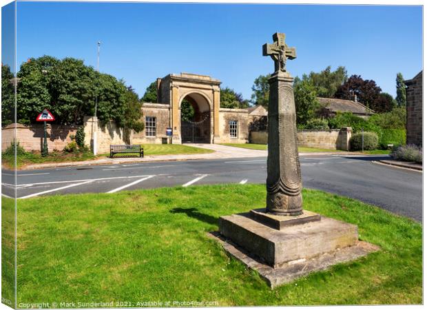 Rudding Gates in Follifoot near Harrogate Canvas Print by Mark Sunderland