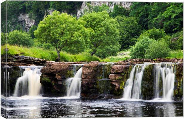 Wain Wath Force in Swaledale Canvas Print by Mark Sunderland