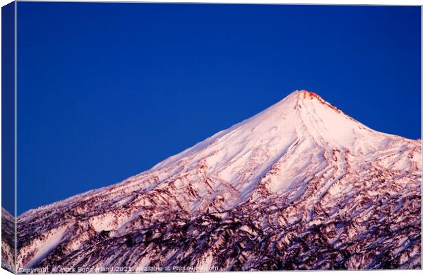 Mount Teide in Twilight Tenerife Canvas Print by Mark Sunderland