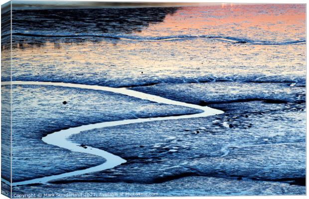 Conway Estuary at Dusk Canvas Print by Mark Sunderland