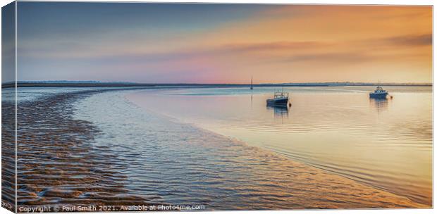 Low Tide at Ramsholt Canvas Print by Paul Smith