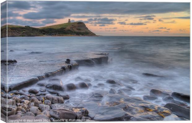 Kimmeridge Bay Sunset Canvas Print by Paul Smith