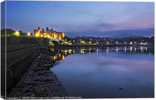 Conway castle Canvas Print by GEOFF GRIFFITHS