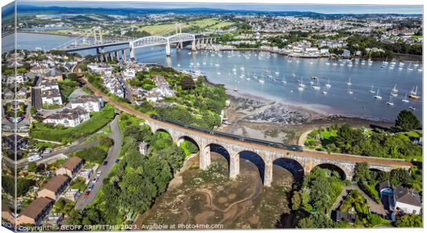 43042 43194 Coombe viaduct Canvas Print by GEOFF GRIFFITHS